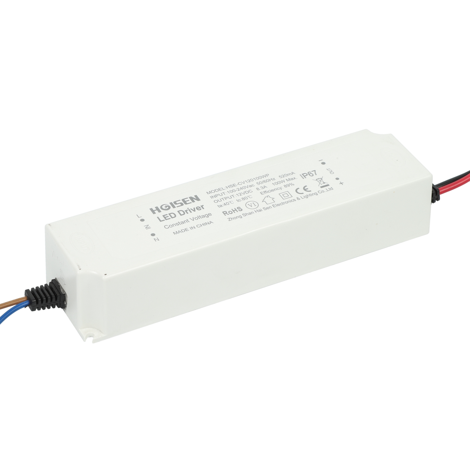 12V/24V 100W waterproof LED power supply (SMPS)