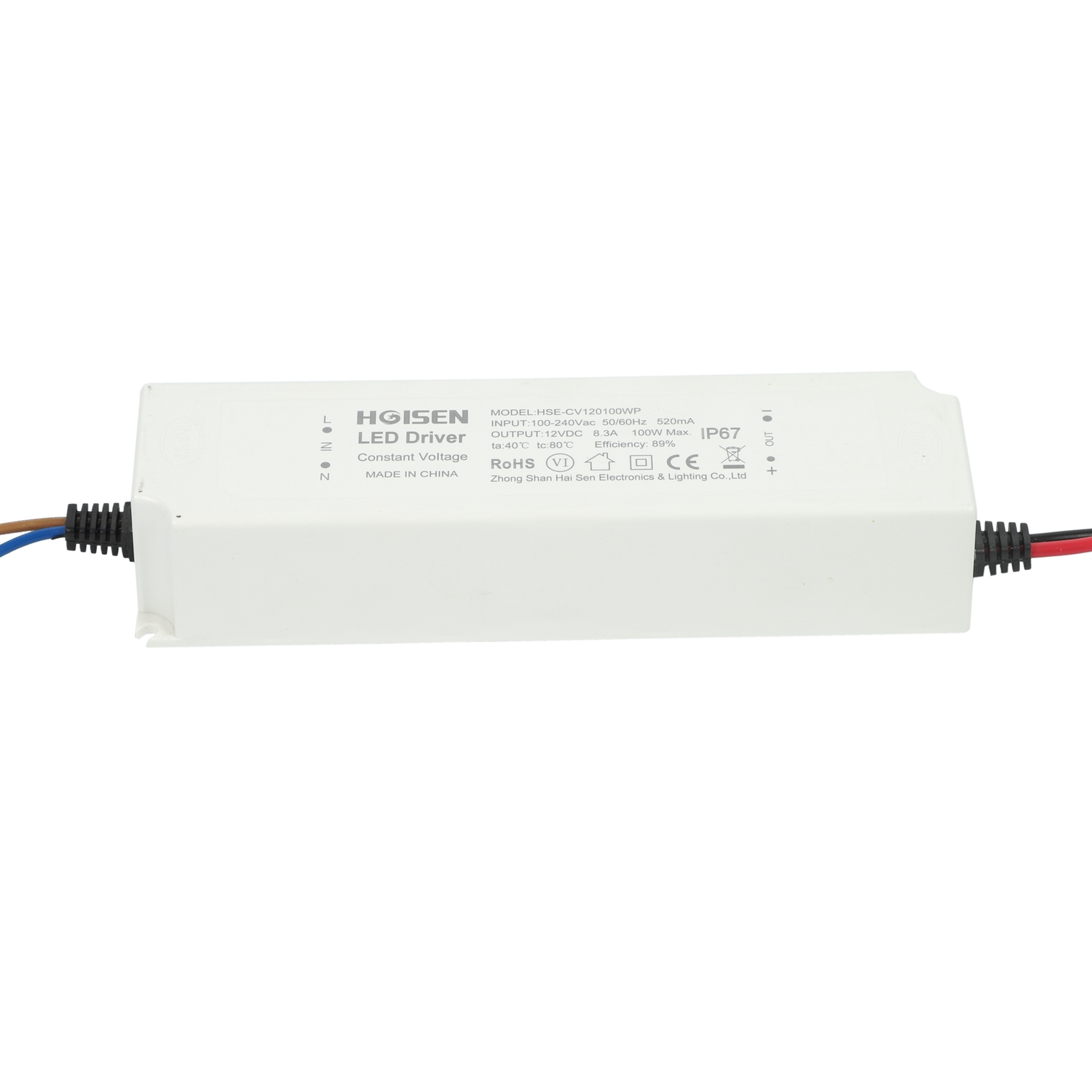 12V/24V 100W waterproof LED power supply (SMPS)