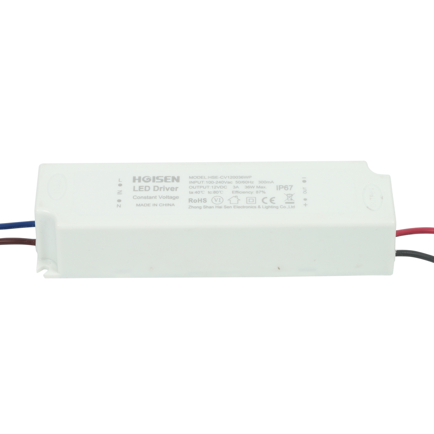 12V/24V 36W IP65 waterproof LED power supply (SMPS)