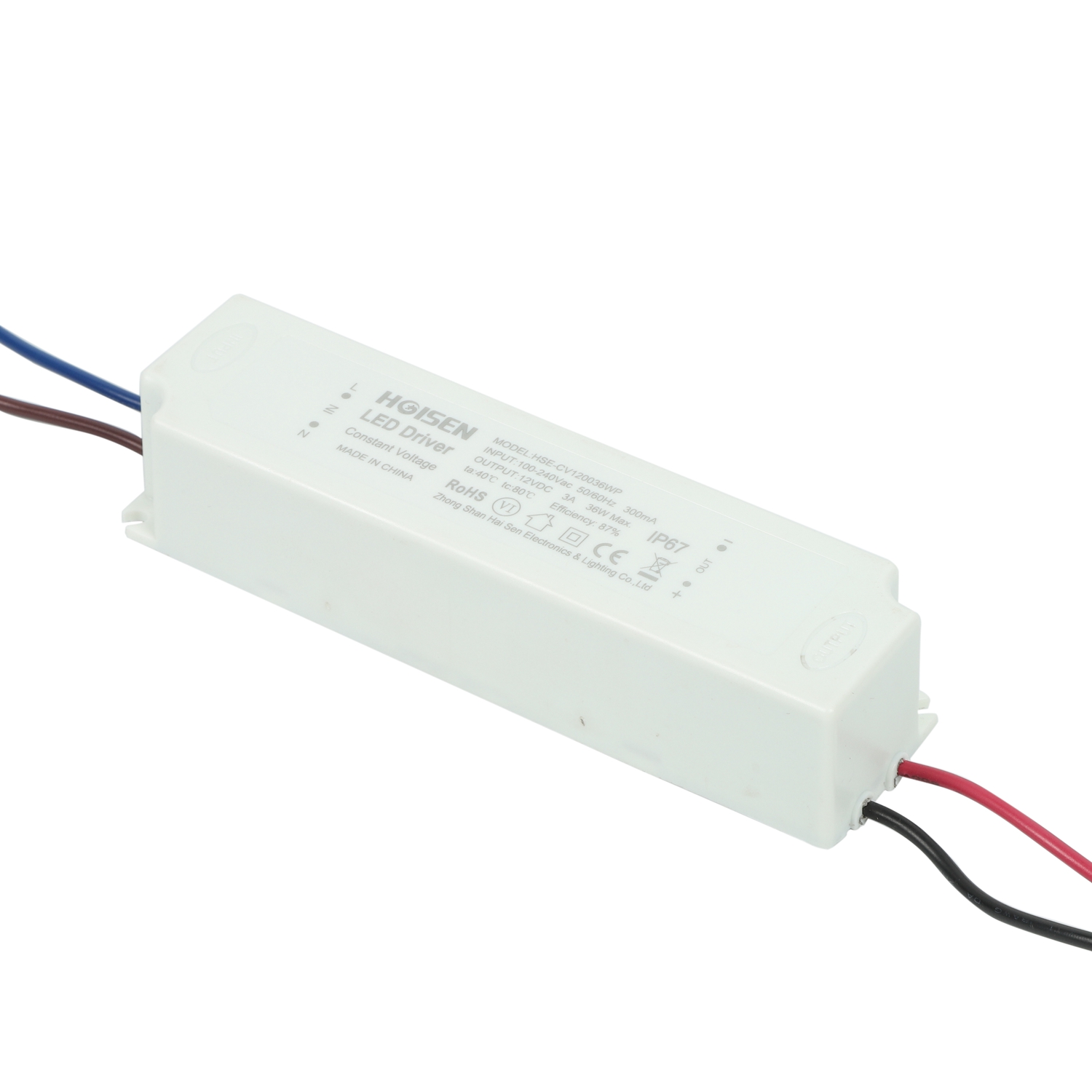 12V/24V 36W IP65 waterproof LED power supply (SMPS)
